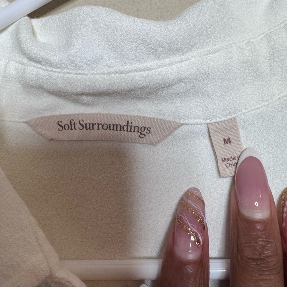 Soft Surroundings Sonnet Poet Button Down Blouse View 3